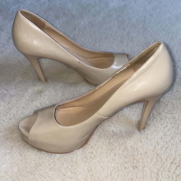 Guess | Nude Patent Peep Toe Heels | 8 - Picture 11 of 16